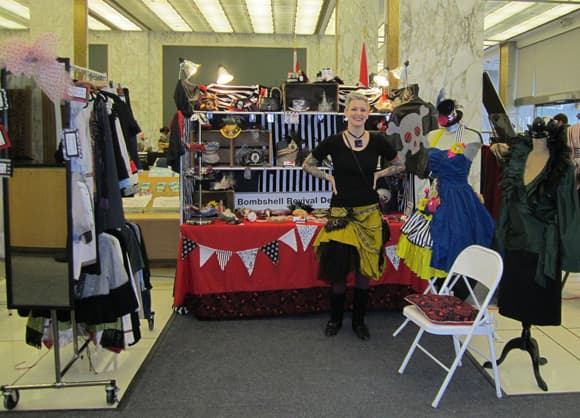Fashion designer Kym Brown of Bombshell Revival - one of the participants at the Museum of History’s Christmas Market