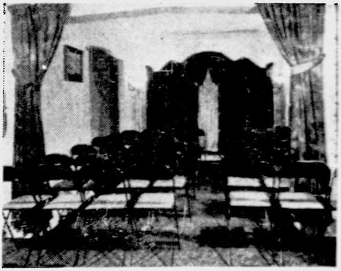 The original funeral home chapel 1930-1947. (My apologies on the quality of some of these photos, they are taken from old photocopies and/or newspapers. I did the best I could with them).