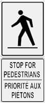 Pedestrian crossover signage