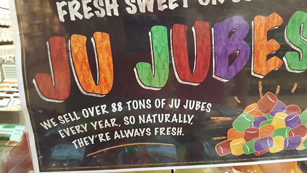 88 topnnes of ju jubes sold at Farm Boy every year.
