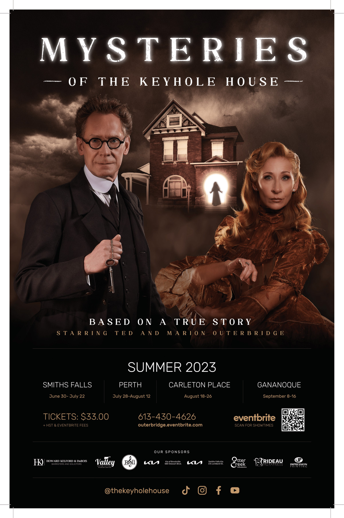 Show poster with Ted and Marion Outerbridge