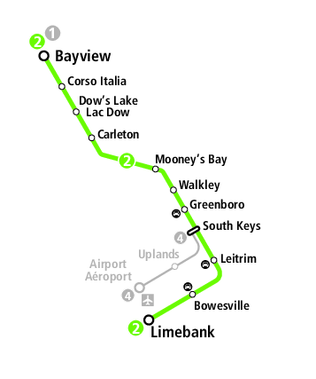 Map of lines 2 and 4.