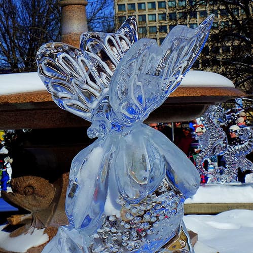 Butterfly ice sculptuer