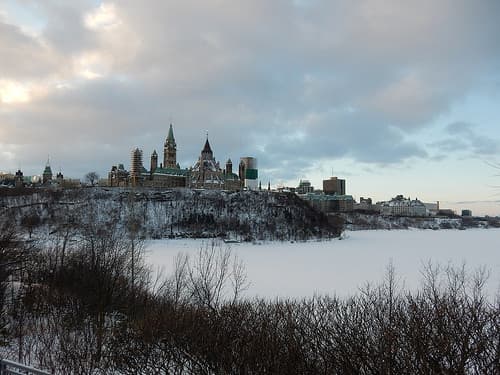 Parliament Hill on a chilly January morning