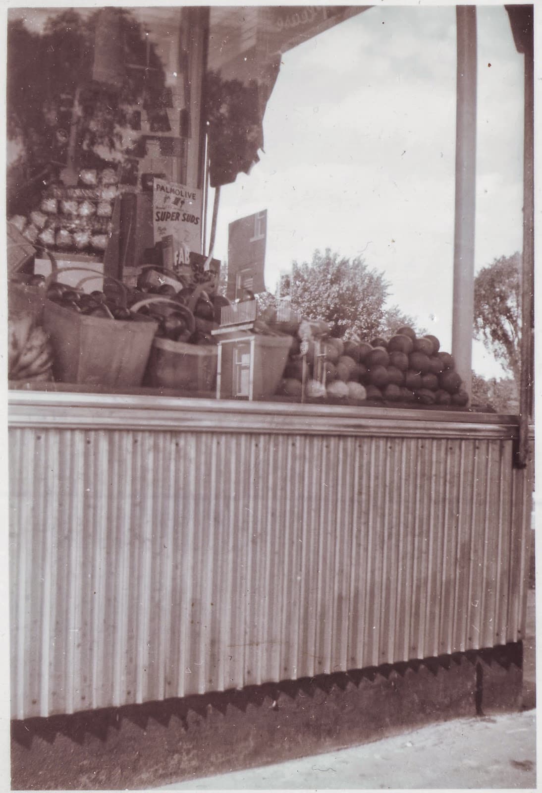 The front window of the Westboro Confectionery, mid-1940s