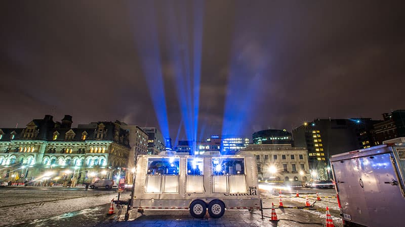 Parliament Hill Christmas lights 2015 via Canadian Heritage