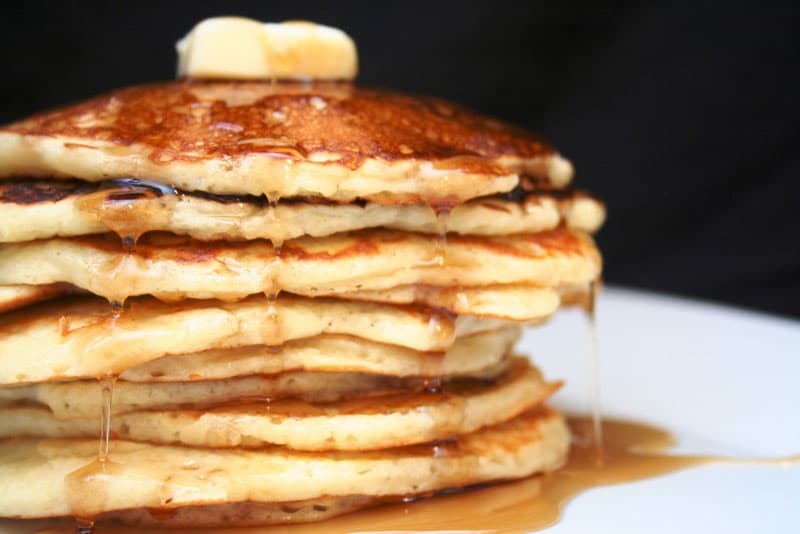 Pancakes and maple syrup