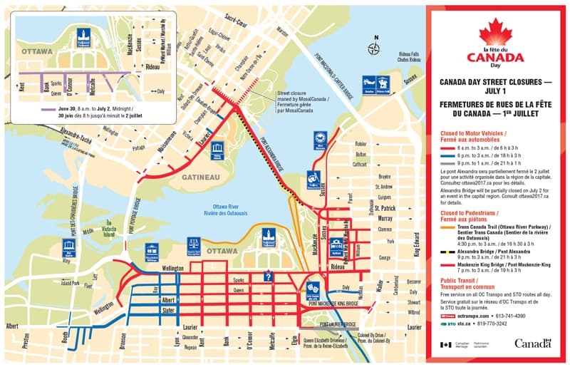 How to get downtown on Canada Day and what not to bring